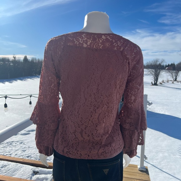 Luna Moon Small Blush Lace Top with Matching Cami - Picture 2 of 5